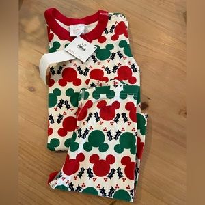 Hanna Andersson DISNEY Mickey Mouse Garland Pajamas Unisex Xmas. Youth 10